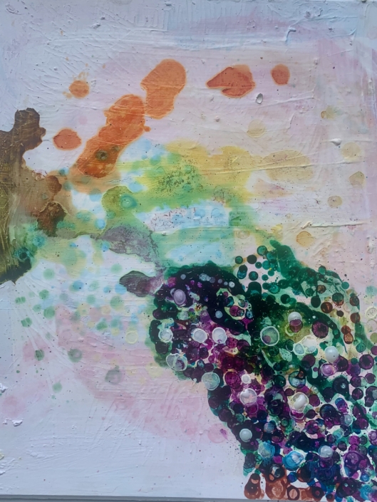 mixed media on cardboard 25×30 cm